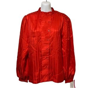 NWT Vintage Ship'n Shore Red Blouse